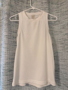 CALIA by Carrie Underwood White Ribbed Tank Top